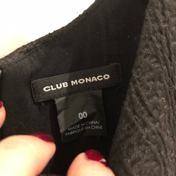 Club Monaco dress with side cut-outs. Black sz 00 - Picture 2 of 7